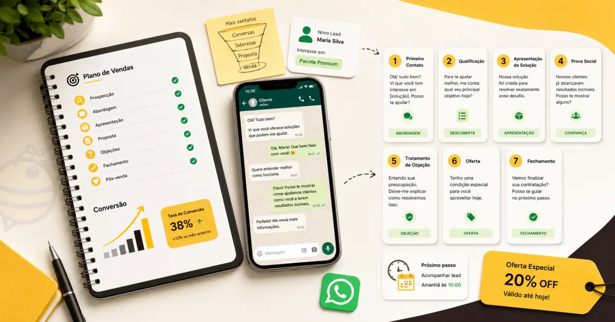 Script de Vendas para WhatsApp: 7 Roteiros Prontos que Fecham Negócio